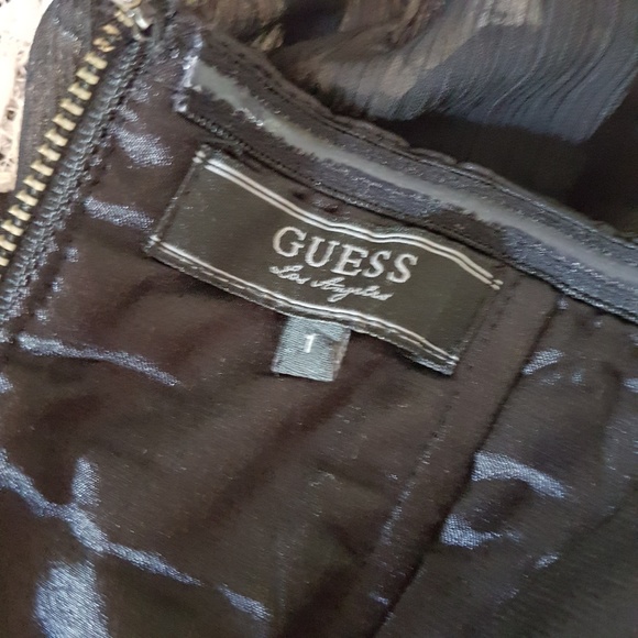 Guess Strapless Stripe Peplum Mini Dress size 1 - Picture 6 of 7